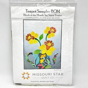 Daffodil Teapot Sampler Quilt Block of the Month Kit 2 Cut Fabric Missouri Star